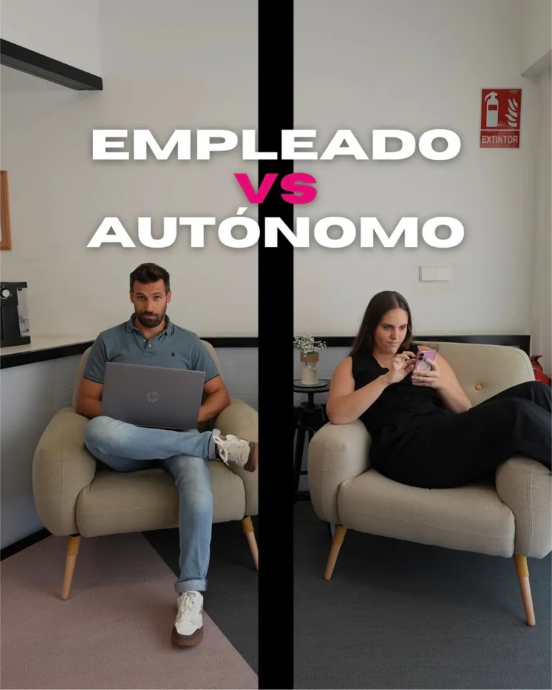 Fotograma de un reel de Fiscalisy titulado Empleado vs autónomo